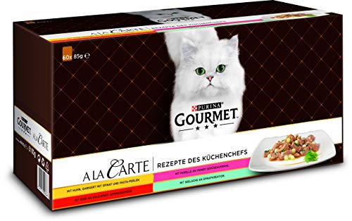 Gourmet Gourmet PURINA GOURMET A la Carte Katzenfutter nass Sorten-Mix 60er Pack 60 x 85g