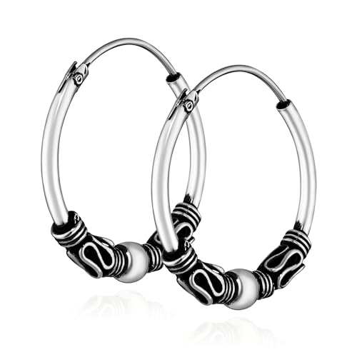 NKlaus PAAR 925 STERLING SILBER Keltische Celtic Gothic Creolen 16mm 7238