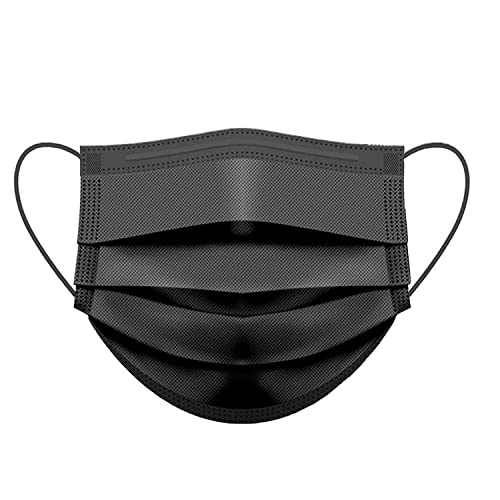 Parama 50 Stück OP Masken Schwarz Mundschutz Medizinischer 100% Made in Italy CE Zertifiziert TYP II Einwegmasken EN 14683 BFE 99% Mund Nasen Schutz