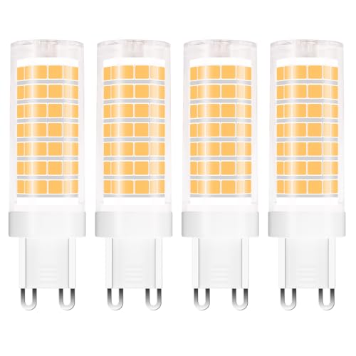 Zyrvolux G9 LED Warmweiß 6W 3000K 60W Halogen Equivalent Energiesparende G9 Lampen für Drinnen Draußen Flackerfrei Ideal für Tischlampen Wandlampen und Dekoratives Beleuchtung 4er Pack