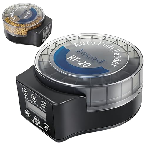 Futterautomat Aquarium Automatischer Fischfutterautomat Automatischer Futterspender Fische Mit Timer 140ML 6 Modis Aquarium Futterautomat Mit Usb Kabel Lcd Anzeige Für Pulver Pellets Und Granulate