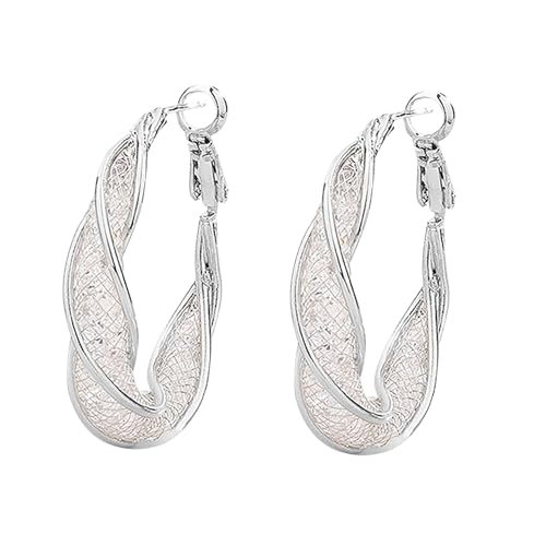 Allheilmittel Ohrringe hohle Ohrringe fortschrittliche Sense-Ohrschlaufe leichte Luxus-Ohrstecker Persönlichkeit Ovale Creolen One Size