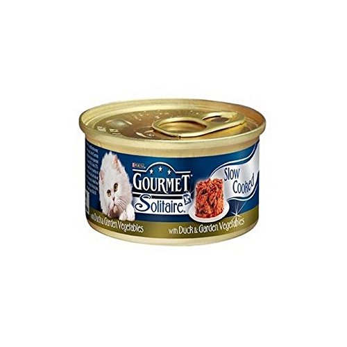 Gourmet Solitär Katzenfutter Mit Ente Und Gemüse Zinn 85G Packung mit 4