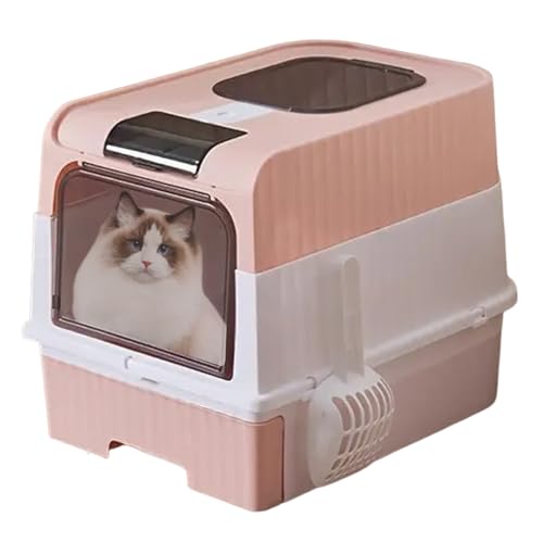 Mwqpgyh Katzenklo Große Katzentoilette Mit Geruchskontrolle Geruchsneutralisierendes Hauben-Katzenklo Klappbar Mit Schaufel Für Innenbereich Ecke Unterwegs
