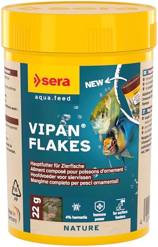 sera Vipan Aquarium 100ml für an der Wasseroberfläche fressende Zierfische Ohne Farb  Konservierungsstoffe Für gesundes Wachstum kräftige Entwicklung