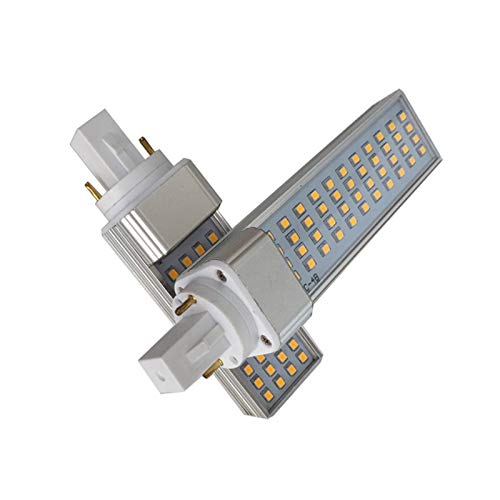 NKJH Maislampe 2ST-Stecker LED-Licht G24 10W CE G23 Stecker Licht Smd2835 LED-Stecker Licht PC-Abdeckung Color White Size Natural White 4000K