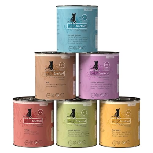  Classic Collection Mix Paket   Gourmet für Ihre Katze Getreide glutenfrei   hohem Made in Germany 6x 800g Dosen