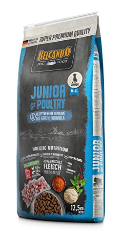 Belcando Junior GF Poultry 12 5 kg getreidefreies Hundefutter Trockenfutter ohne Getreide für Junge Hunde Alleinfuttermittel für Hunde ab 4 Monaten