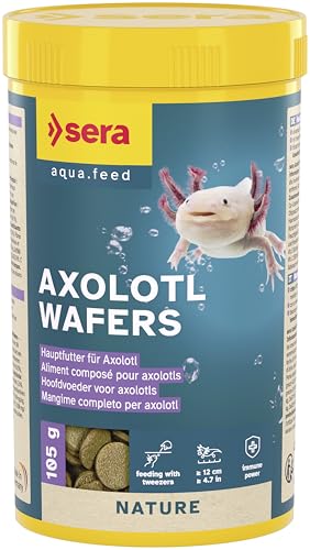sera Axolotl Wafers 250 ml 105 g Hochwertiges Axolotl Futter Premium sinkende Chips mit Prebiotika Proteinreiches Futter für gesunde und artgerechte Ernährung