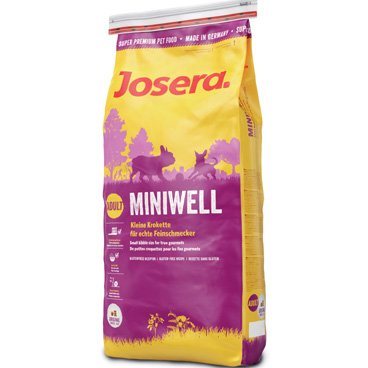 JOSERA Miniwell 1x 15kg kleine extra verträgliche Rezeptur Geflügel Super Premium Trockenfutter ausgewachsene 1er Pack