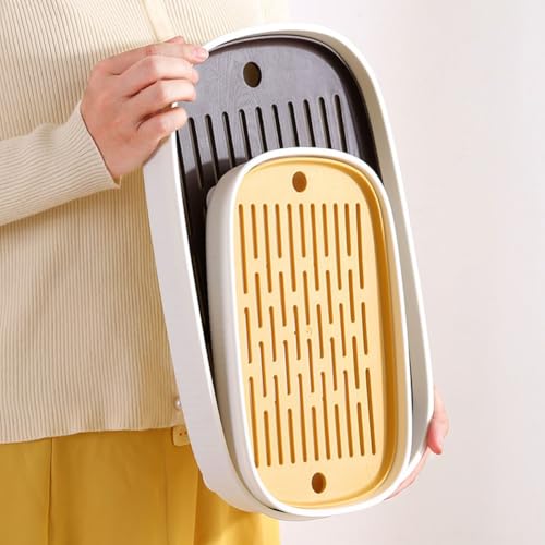 FUBESK Kleine Katzentoilette für Meerschweinchen Kaninchen Frettchen Hamster Chinchilla groß 36 5 x 24 5 x 5 cm schwarz mit erhöhtem Gitter und abnehmbarem Design