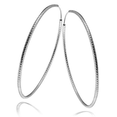  Ohrringe Sterlingsilber diamantiert 60 mm