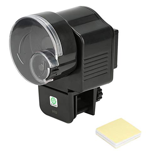 Fdit Kompakter automatischer Fischfütterer elektrischer automatischer Fischfutterautomat Timer Dispenser Fütterungswerkzeug für Aquarium Aquarium