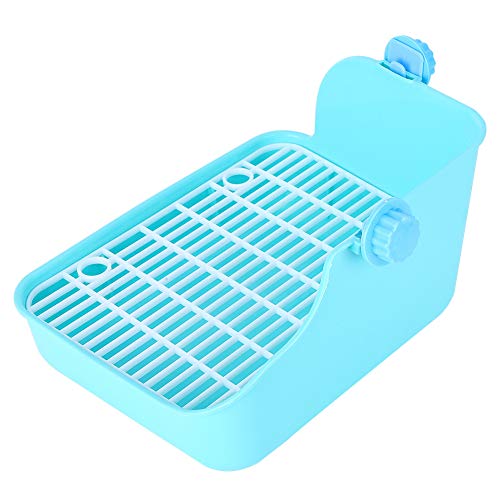 HUSHUI Große Kleintiertoilette Katzentoilette aus Kunststoff für Kaninchen Chinchilla Meerschweinchen mit Gekreuzter Befestigungsschnalle und Erhöhter Abschirmung um Spritzer zu