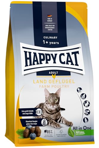 Happy Cat - Culinary Adult Land-Geflügel M - Trockenfutter für ausgewachsene Katzen Kater 10 kg