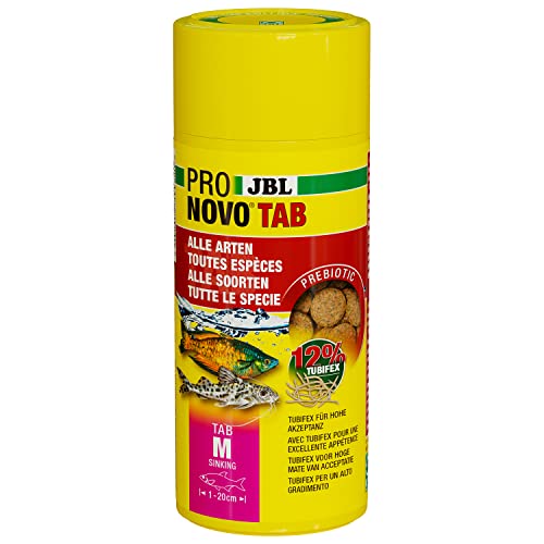 JBL PRONOVO TAB Futter für alle Aquarienfische von 1-20 cm Fischfutter-Tabletten Größe M 250 ml