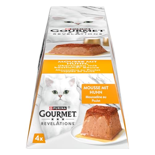 Gourmet Revelations Feine Mousse Katzenfutter nass mit Huhn 6er Pack 4x57g