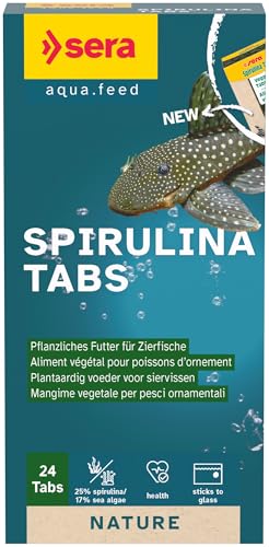 Spirulina Tabs 24 Tabs pflanzenfutter ohne farb- und konservierungsstoffe mit 24% spirulina haftet an der Scheibe