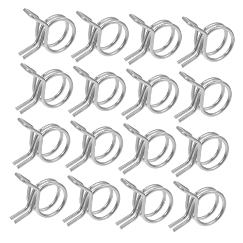 BESPORTBLE 200St Doppelte Schlauchschellen Befestigung für draußen bewässerungssystem zubehör schlauchklemmen Schlauchschellen aus Edelstahl Rohrschelle Rostfreier Stahl Silver