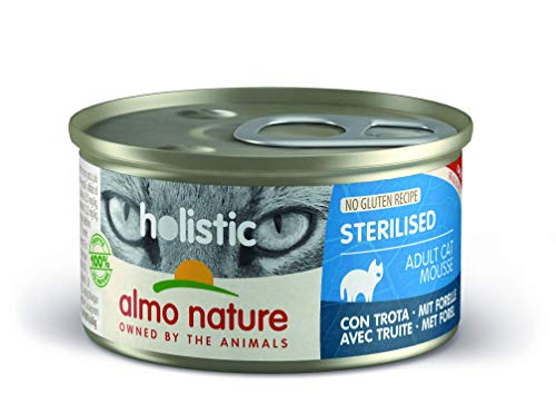 almo nature Holistic Sterilised mit Forelle - Alleinfutter für Erwachsene Katzen Nassfutter 24er Pack 24x85g