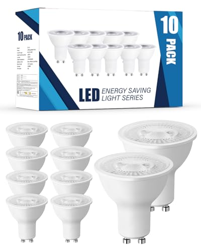 ViKKent GU10 LED Warmweiß Lampe 2700K 4W 550 Lumen Warmweiß Glühbirnen 50W Halogenlampe ersetzt Abstrahlwinkel 120 Leuchtmittel Nicht Dimmbar Energiesparlampe 10 Stück