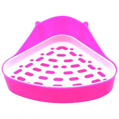 Bunny Litterbox 9.7x6.9x3.7in Dual -Layer -Ecke Kunststoff Meerschweinchen -Katzentoilette mit Fixierer Abnehmbarer waschbarer Hamster Frettchen Kleintier -Haustierreinigung Vorräte
