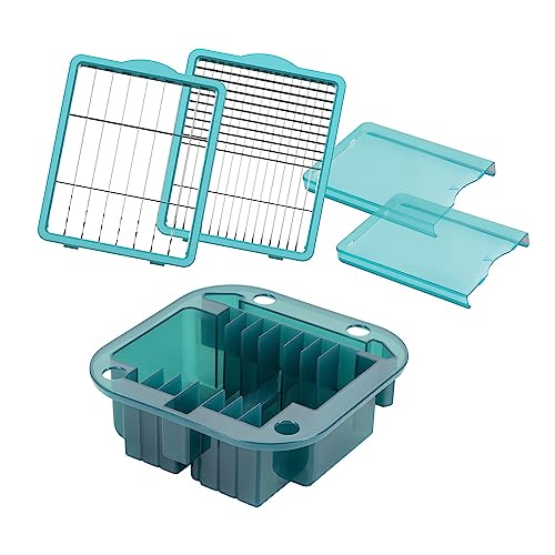 Genius Nicer Dicer Chef Professional Gemüseschneider Zubehör Set 5 tlg. Gemüsehobel Aufbewahrungseinsatz Messereinsätze Schutz für Messereinsätze