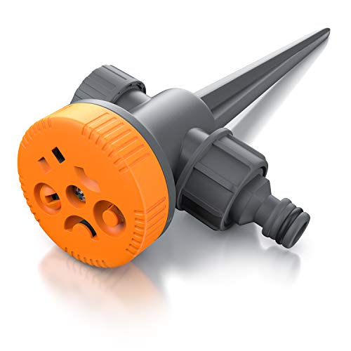 Brandson   Rasensprenger 5 Fach Rasensprinkler   Flächenregner Sprinkler   für Verschiedene Flächenarten wie Kreis Halbkreis Viertelkreis Fächer beidseitig Strahl   mit Wählscheibe