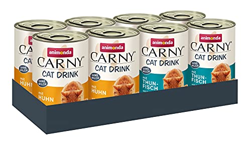  Cat Drink Ergänzungsfuttermittel für Mixpack Huhn Thunfisch 8x 140 ml