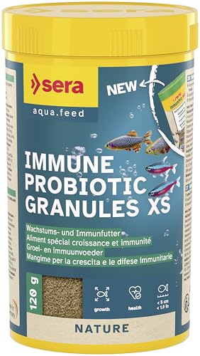 sera Immune Probiotic Granules XS 250 ml 120 g Probiotisches Wachstumsfutter für Fische bis 4 cm Förderung von schnellem Wachstum brillanter Farbausprägung Ideal für Zucht Fischgesundheit