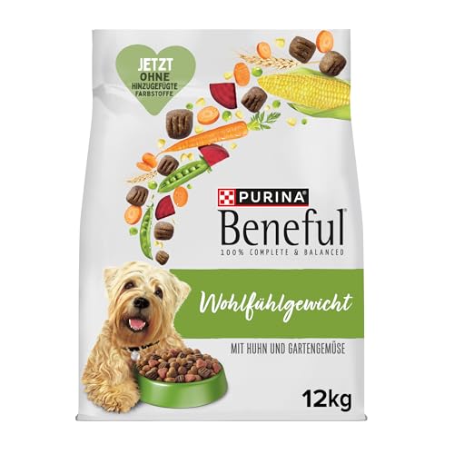 Beneful Wohlfühlgewicht Hundefutter trocken mit Huhn und Gartengemüse 1er Pack 1 x 12kg