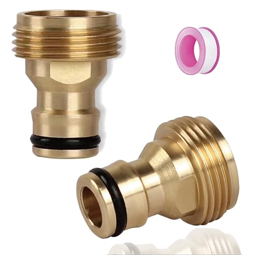 2 Stück Gartenschlauch Schnellkupplung 3 4 Zoll männlicher Schlauchhahn-Verbindungsstück Wasserrohr-Fitting Garten-Hahn-Verbindungsstück männliche Bewässerung Fittings für Gewindehahn Adapter