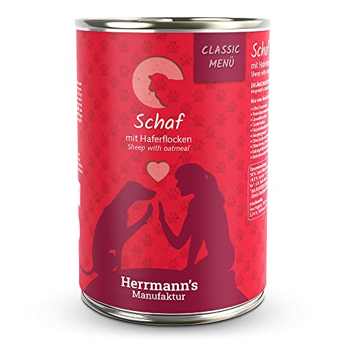 Herrmann s - Classic Schaf mit Haferflocken - 12 x 400g - Nassfutter - Hundefutter