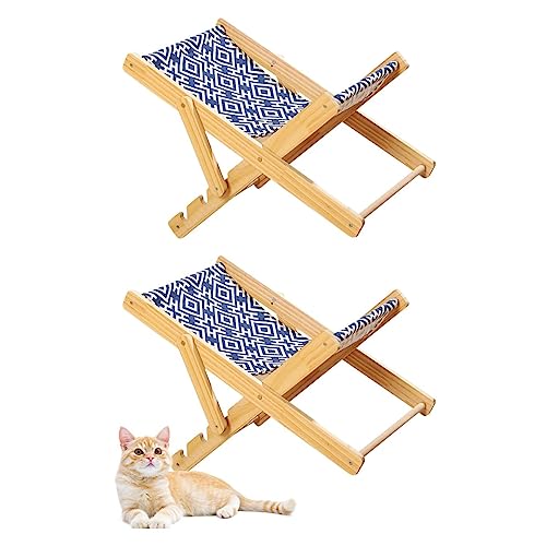 Katzen Hängematte Stuhl 1 2 Stück Cat Sisal Chair 4-stufig Höhenverstellbares Katzenhängematte Katzen Bett für Hauskatzen Erhöhtes Katzenbett Lounge-Sessel Home Deko für ca. 10kg Haustiere
