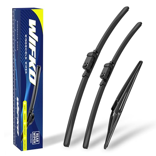 Wifko Scheibenwischer Kompatibel für Peugeot 2008 A94 MK1 2013-2018 Wischerblätter Vorne Hinten Set Frontscheibenwischer und heckscheibenwischer Auto Scheibenwischer Zubehör