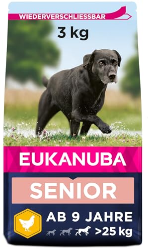 Eukanuba Hundefutter mit frischem Huhn für große Rassen Premium Trockenfutter für Senior Hunde 3 kg