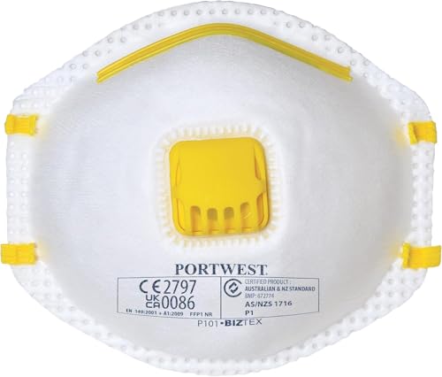 Portwest P101WHR Staubschutzmasken FFP1 mit 10 Stück