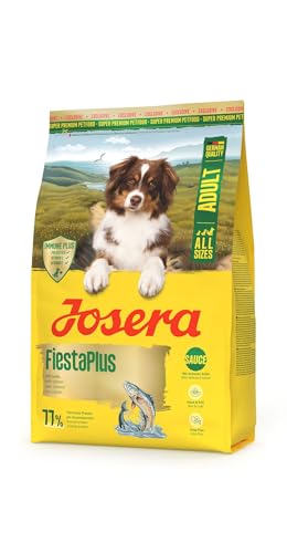 JOSERA Adult FiestaPlus mit Lachs 1 x 3 kg Premium Trockenfutter für ausgewachsene Hunde Mit Vitaminen und leckerer Soße Immune Plus für EIN intaktes Immunsystem glutenfrei 1er Pack