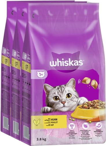 WHISKAS Beutel Trocken Adult 1 mit Huhn 3 x 3 8kg