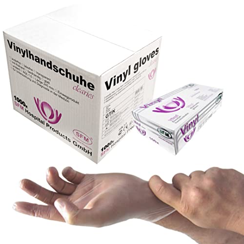 SFM CLEARIES Vinyl S M L klar Untersuchungshandschuhe Vinylhandschuhe M 1000