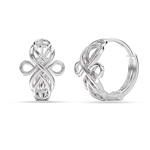 LeCalla Keltische Knoten Creolen aus 925er Sterlingsilber für Damen und Teenager