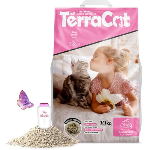 TerraCat 12.5L   10Kg 100% Natürlicher Griechischer Hohe Saugfähigkeit für Katzen Staubfrei