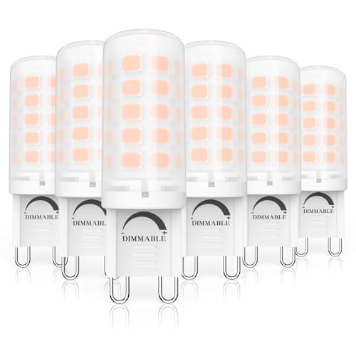 G9 LED 2700K AC220-240V 3W Ersatz 40W G9 Halogenlampe Warmweiß Dimmbar 3W Glühbirne LED Leuchtmittel Warmweiss für Drinnen und Draußen Schmücken Beleuchtung Kein Flackern Glühlampe Table lamp