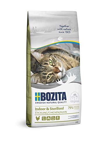 BOZITA Indoor Sterilised Hühnchen - Trockenfutter für erwachsene hauptsächlich drinnen lebende Katzen 2 kg