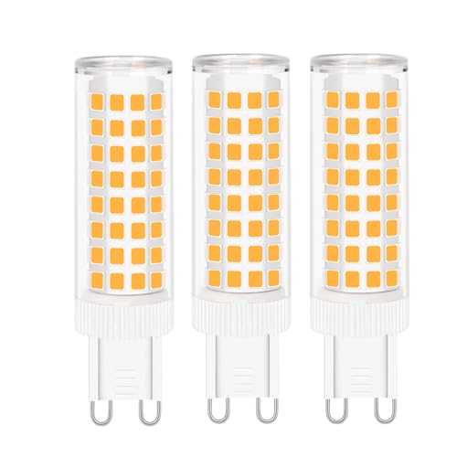 kuyamilay 10W G9 LED Lampe Warmweiß G9 LED Leuchtmittel Corn Light Bulbs 3000K 10W Enegiesparende LED Glühbirne Warmweiss Ersetzt 85W 90W 95W Halogen Lampe AC220-240V 3 Pack