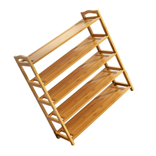 CHILDWEET 5 Stufiges Schuhregal Aus Bambus Platzsparender Schuhständer Für Eingangsbereich Veranda Und Balkon Multifunktionaler Organizer Für Erwachsene Und Kinder Ideal