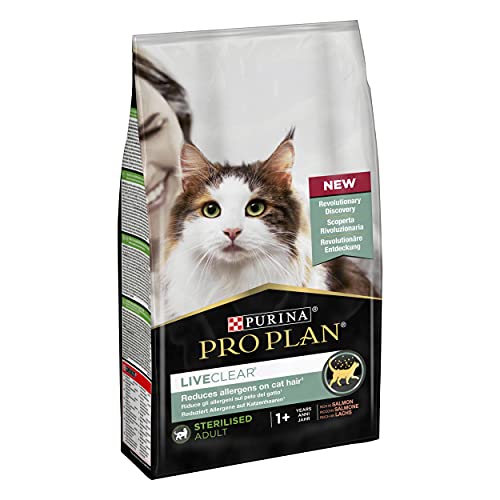 PURINA PRO PLAN LiveClear Sterilised Adult Lachs 1 4 kg Schmackhaftes Alleinfuttermittel Kann zur Unterstützung von einem gesunden Immunsystem beitragen Mit Lachs