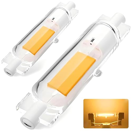 ACAATVE R7S Led 78mm 20W Lampe Warmweiß 3000K 2000 LM Dimmbar 78mm R7S Leuchtmittel Led Ersatz für 200W Halogenstab Kein Flackern 360 Abstrahlwinkel für Uplighter bis Work Light 2er Pack