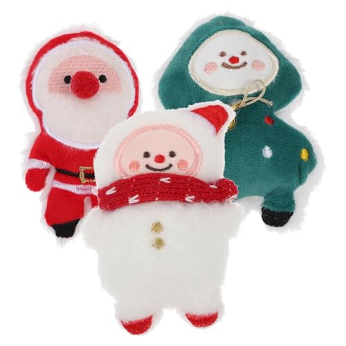 Supvox 3 Stück Teiliges Katzenminze Set Interaktive Kätzchen Zahnpflege Schneemann Weihnachtsbaum Weihnachtsmann für Bewegung