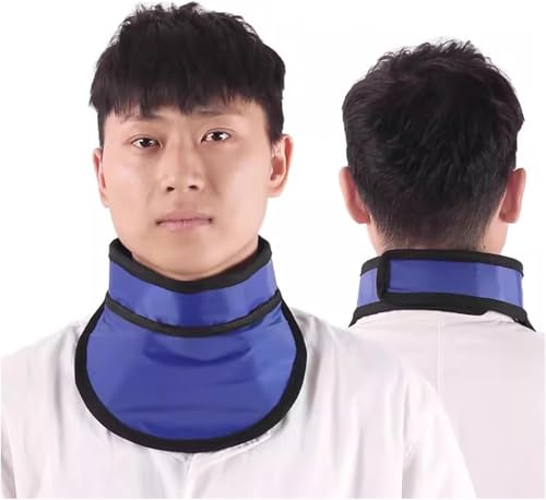 KAnduo Röntgen-Schutzkleidung Schilddrüsenhalsband mit Röntgenstrahlungsleitung und verstellbarem Klettverschluss Schilddrüsenschutzschild mit Röntgenstrahlungsleitung 0.5 mmpb